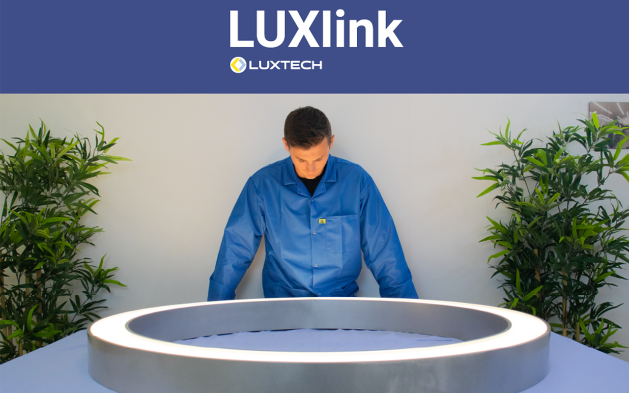 LUXTECH Launches LUXlink: Versatile Solution for Curved Fixtures.