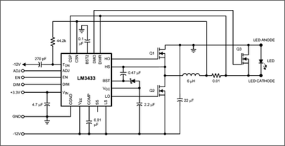 Schematic of typical application