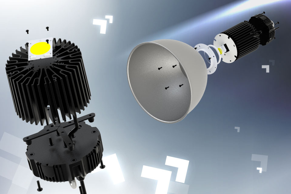 MechaTronix's ModuLED Giga is a highly efficient passive high bay LED cooler