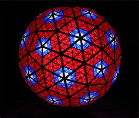 The once-more reworked Times Square Ball.