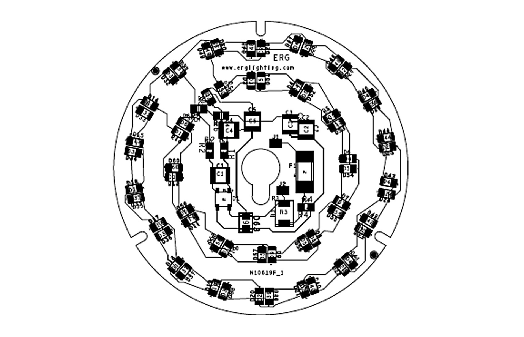 Example of a sub 5 W driverless LED light engine