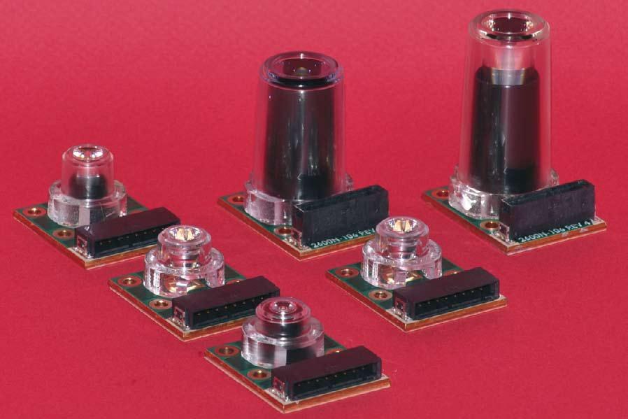 Figure 1: LumiBright LE line of light engines for commercial applications and incorporating high efficiency primary optics, photosensor, and thermistor on a high thermal conductivity metal core PCB in one package.