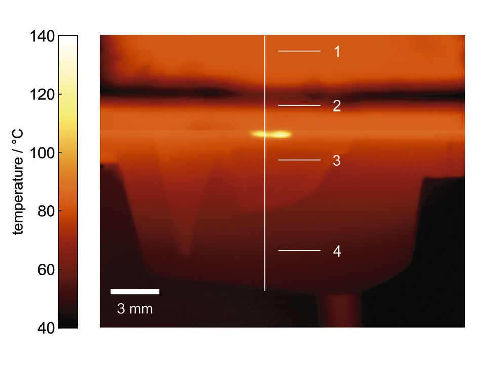 Figure 5: Magnified cross-sectional cut through the secondary optic (PC)