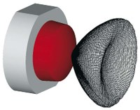 Figure 2: LED Solid geometry with 3Dmesh photometric “batwing” distribution (Luxeon LXHL-MW1A).