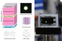 High Performance from Extraordinarily Thick Organic Light Emitting Diodes with Perovskite Layers